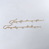 淡水パールの華奢ロングピアス