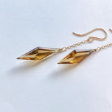 【鈴木様専用】ロゼンジステップカットシトリンのシンプルピアス