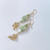 【鈴木様専用】グリーンジャスパーとルチルクォーツのピアス