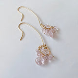 モルガナイトのリングピアス