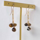 tiger eye chain earrings 