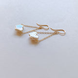 butterfly pearl swing earrings 