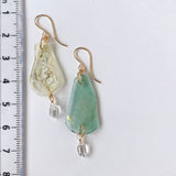 【saori様専用】ローマングラスとハーキマーのピアス