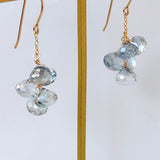 ミスティックトパーズのボンボンピアス