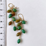 ソノランターコイズとアコヤケシパールのしゃらしゃらピアス