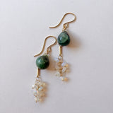 【特別価格】エメラルドとオパールのピアス