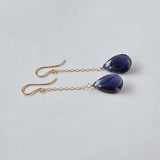 アイオライトのシンプルピアス