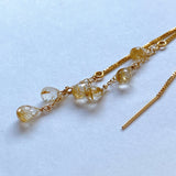 ルチルクォーツのアメリカンピアス