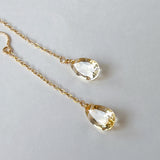 シトリンのシンプルピアス