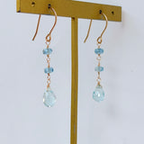 アクアマリンのコンパクトピアス