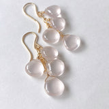 スターローズクォーツのピアス