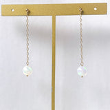 【YN様専用】ラウンドカットオパールのシンプルポストピアス