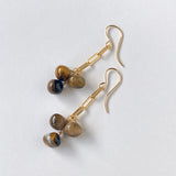 tiger eye chain earrings 