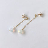 【YN様専用】ラウンドカットオパールのシンプルポストピアス