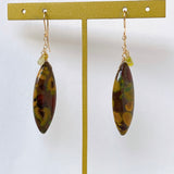 fruit jasper and sapphire earrings