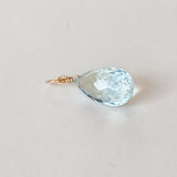 Large aquamarine pendant top 