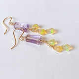 ametrine and opal drop earrings 