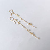 淡水パールの華奢ロングピアス