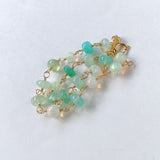 ペルーブルーオパールとオパールのステーションブレスレット