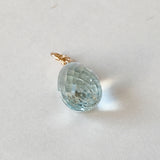 Large aquamarine pendant top 