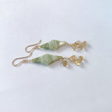 【鈴木様専用】グリーンジャスパーとルチルクォーツのピアス