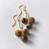 tiger eye chain earrings 