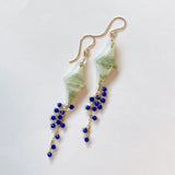 グリーンジャスパーとラピスラズリのピアス