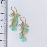 ペルーブルーオパールのしゃらしゃらピアス