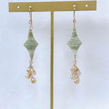 【鈴木様専用】グリーンジャスパーとルチルクォーツのピアス