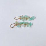 ペルーブルーオパールのしゃらしゃらピアス