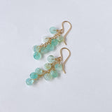 ペルーブルーオパールのしゃらしゃらピアス