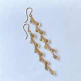 ルチルクォーツのシャンデリアピアス