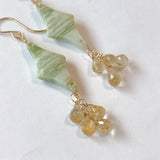 【鈴木様専用】グリーンジャスパーとルチルクォーツのピアス