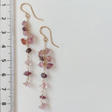 スピネルのロングピアス