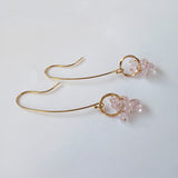 モルガナイトのリングピアス