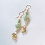 【鈴木様専用】グリーンジャスパーとルチルクォーツのピアス