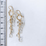 両剣水晶のリングロングピアス