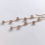 バイカラートルマリンのロングピアス