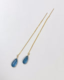 コンケーブカットロンドンブルートパーズの一粒アメリカンピアス