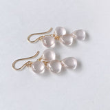 スターローズクォーツのピアス