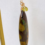 fruit jasper and sapphire earrings