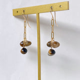 tiger eye chain earrings 