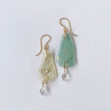 【saori様専用】ローマングラスとハーキマーのピアス