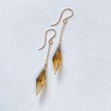 【鈴木様専用】ロゼンジステップカットシトリンのシンプルピアス