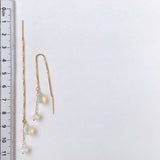 オパールのラウンド&ドロップアメリカンピアス