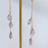 アフガニスタンフローライトのトリプルピアス　ピンク