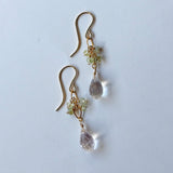 モルガナイトとクリソベリルのピアス