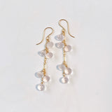 ローズクォーツのころころロングピアス