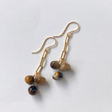 tiger eye chain earrings 