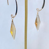 ロゼンジステップカットシトリンの一粒ピアスB